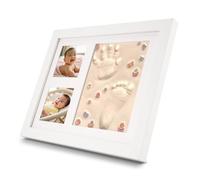 GrueGard kits de empreinte main pied bebe, moulage en plâtre pour nouveau-nés avec cadre en bois, kits de moulage et d'empreintes, empreinte de pattes pour chats et chiens, cadeau naissance