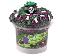 Grün Lila Schwarz Bingsu Slime, Crunchy Schleim für Kinder, Slime-Partygeschenke für Mädchen und Jungen im Alter Von 8-12 Jahren, Sensorisches Schleim Spielzeug, Weihnachts und Hallowmas Geschenk