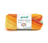 Gründl 4921-05 Cotton Quick Batik Fil De Crochet - Bleu Clair/Vert/Maï/Orange - 260 m