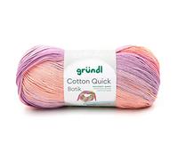 Gründl 4921-06 Cotton Quick Fil De Crochet - Crème/Rose/Lilas - 260 m