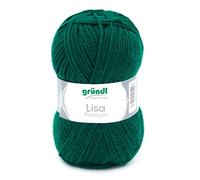 Gründl Fil à tricoter LISA PREMIUM UNI – acrylique – 3,5–4,5 mm – Vert 16