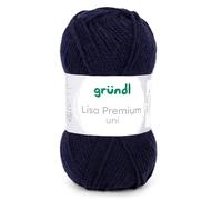 Gründl 760-19 Lisa Pelote de Laine à Tricoter Bleu Marine 50 g