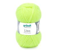Gründl 760-27 Fil, Acrylic, Jaune Fluo, 3,5-4,5 mm