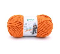 Gründl Alaska Laine à tricoter unie - 80% polyacrylique, 20% laine - Épaisse - 100 g - Orange
