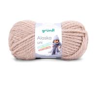 Gründl Alaska Laine à tricoter unie - 80% polyacrylique, 20% laine - Épaisse - 100 g - Sable