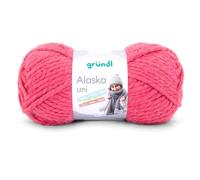 Gründl Alaska Laine à tricoter unie - 80% polyacrylique, 20% laine - Laine épaisse - 100 g - Corail