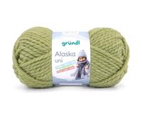 Gründl Alaska Laine à tricoter unie - 80% polyacrylique, 20% laine - Laine épaisse - 100 g - Pistache