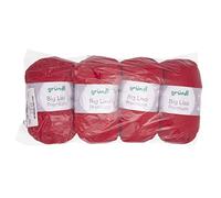 Gründl Big Lisa 761-79 Lot de 4 pelotes de fil acrylique de qualité supérieure - Rouge signal, 4 x 250 g - 1000 g