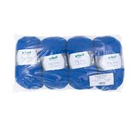 Gründl Big Lisa Fil à tricoter et à crochet de qualité supérieure (fil 100% polyacrylique, facile d'entretien, 250 g/ 665 m, épaisseur des aiguilles : 3,5-4,5, 4 pelotes de 250 g), bleu roi