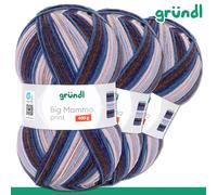 Gründl Big Mamma print Laine Dégradée 3 x 400 g, 14 Couleurs, Tricot