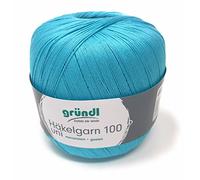 Gründl Fil à Crocheter Häkelgarn 100 turquoise 813-139 566 m
