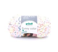 Gründl Fil chenille, couleur amusante, 100 g, laine pour bébé, comprenddes instructions gratuites dans le bandeau 06 Orange-grau Color