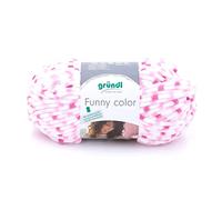 Gründl Fil chenille, couleur amusante, 100 g, laine pour bébé, comprenddes instructions gratuites dans le bandeau 02 Fuchsia-rosa Color