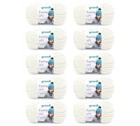 Gründl Funny Uni, 1 x 100 g, Crème | Laine Chenille Douce pour Crochet, Moelleuse et Respectueuse de la Peau, 100 % Polyester, 120 m, Aiguilles 5-6