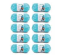 Gründl Funny Uni, 1 x 100 g, Turquoise | Laine Chenille Douce pour Crochet, Moelleuse et Respectueuse de la Peau, 100 % Polyester, 120 m, Aiguilles 5-6