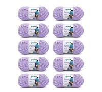 Gründl Funny uni, fil pour aiguilles & crochet (fil chenille à l’aspect velouté 100% polyester, 10 x 100 g / 120 m, grosseur d’aiguilles n° 5 à 6, 10 x 100 g), lavande