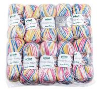 Gründl Happy Kiddy, Paquet Contenant 10 balles de 100 g, polyacrylique, Couleur Bonbon, 39 x 39 x 7 cm
