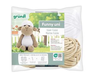 Gründl Kit de crochet Flocon le Mouton - Créez votre doudou mouton tout doux en fil Funny certifié OEKO-TEX