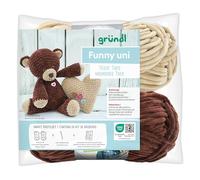 Gründl Kit de crochet Teddy le Nounours - Créez votre ours en coton 100% doux en fil Funny certifié OEKO-TEX
