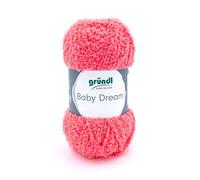 Gründl Laine Baby Dream (fil à tricoter et à crochet douillet en 100% polyester, 50 g/136 m, taille des aiguilles 5-6, 1 x 50 g) framboise
