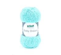 Gründl Laine Baby Dream (fil à tricoter et à crochet douillet en 100% polyester, 50 g/136 m, taille des aiguilles 5 à 6, 1 x 50 g) menthe