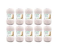 Gründl Laine Baby uni - laine bébé douce pour crocheter et tricoter-douce et agréable pour la peau - 70% polyacrylique, 30% polyamide - 10 pelotes 50 g / 150 -taille d’aiguille 3,5 - 4,5 - ecru