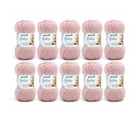 Gründl Laine Baby uni - laine bébé douce pour crocheter et tricoter-douce et agréable pour la peau - 70% polyacrylique, 30% polyamide - 10 pelotes 50 g / 150 -taille d’aiguille 3,5 - 4,5 - rose