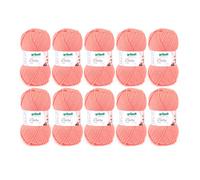Gründl Laine Baby uni - Laine bébé Douce pour Crocheter et Tricoter-Douce et agréable pour la Peau - 70% polyacrylique, 30% Polyamide - 10 pelotes 50 g / 150 -Taille d’Aiguille 3,5 - 4,5 - Abricot