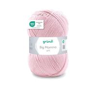 Gründl Laine Big Mamma uni - Laine XXL à tricoter - Fil à tricoter - Doux et agréable pour la peau - 100% acrylique - 1 pelote 400 g / 1040 m - Taille d’aiguille 3,5-4,5 -Rose