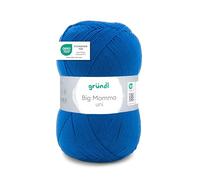 Gründl Laine Big Mamma uni - Laine XXL à tricoter - Fil à tricoter - Doux et agréable pour la peau - 100% acrylique - 1 pelote 400 g / 1040 m - Taille d’aiguille 3,5-4,5 -Jean