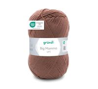 Gründl Laine Big Mamma uni - Laine XXL à tricoter - Fil à tricoter - Doux et agréable pour la peau - 100% acrylique - 1 pelote 400 g / 1040 m - Taille d’aiguille 3,5-4,5 -Cappuccino