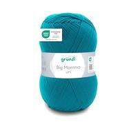 Gründl Laine Big Mamma uni - Laine XXL à tricoter - Fil à tricoter - Doux et agréable pour la peau - 100% acrylique - 1 pelote 400 g / 1040 m - Taille d’aiguille 3,5-4,5 -Pétrole