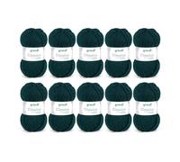 Gründl Laine Classico - Laine épaisse pour Tricoter et Crocheter - Douce et respectueuse de la Peau - 50% Laine mérinos, 50% Acrylique - 10 pelotes 50 g / 120 m - Taille d’Aiguille 3,5-4,5 - Sapin