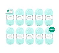 Gründl Laine Classico - laine épaisse pour tricoter et crocheter - douce et respectueuse de la peau - 50% laine mérinos, 50% acrylique - 10 pelotes 50 g / 120 m - taille d’aiguille 3,5-4,5 - menthe