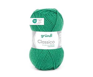Gründl Laine Classico Laine mérinos 1 pelote 50 g, Feuille verte