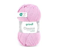 Gründl Laine Classico Laine mérinos 1 pelote 50 g, Rose