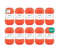 Gründl Laine Cotton Fun Fil à tricoter 10 pelotes 50 g, Arancione