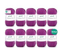 Gründl Cotton Fun laine, coton, Coton, pourpre, 27.00 x 11.00 x 07.00 cm - Lot de 10, Purpur