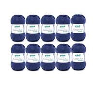 Gründl Cotton Fun laine, coton, Coton, marine, 27.00 x 11.00 x 07.00 cm - Lot de 10, Marin