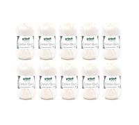 Gründl Laine Cotton Quick uni Fil à crocheter 10 pelotes 50 g, Laine