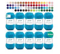 Gründl Laine Cotton Quick uni Fil à crocheter 10 pelotes 50 g, Petrol