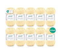 Gründl Laine Cotton Quick uni - laine fine pour crochet - fil à tricoter - fil à crocheter - brillante et douce pour la peau - 100% coton - 10 pelotes 50 g / 125 m - taille d’aiguille 3-4 - pastel