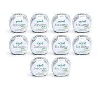 Gründl Laine Eco Cotton (fil 100% coton biologique, certifié Oeko-Tex®, facile d'entretien et lavable, 50 g/105 m, taille des aiguilles : 3,50-4,50 mm, 10 x 50 g), gris pastel