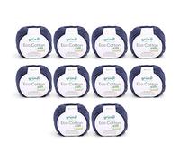 Gründl Laine Eco Cotton (fil 100% coton biologique, certifié Oeko-Tex®, facile d'entretien et lavable, 50 g/105 m, taille des aiguilles : 3,50-4,50 mm, 10 x 50 g), jean