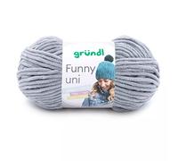 Gründl Laine Funny Uni Chenille Polyester Gris Clair 1 x 100 g 100