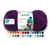 Fil à tricoter effet velour FUNNY - - 100 Gr - Oeko-Tex(...) - 16 Violet
