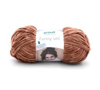 Gründl Laine Funny uni Laine chenille 1 pelote 100 g, Brun clair