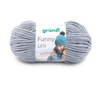 Gründl Laine Funny - chenille douce 100% polyester 100 g/120 m, gris clair, aig. 5-6