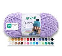 Gründl Laine Funny uni Laine chenille 1 pelote 100 g, Lavande