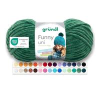Gründl - Fil à tricoter effet velour FUNNY - 100 g Oeko-Tex 100% polyester - 27 Vert